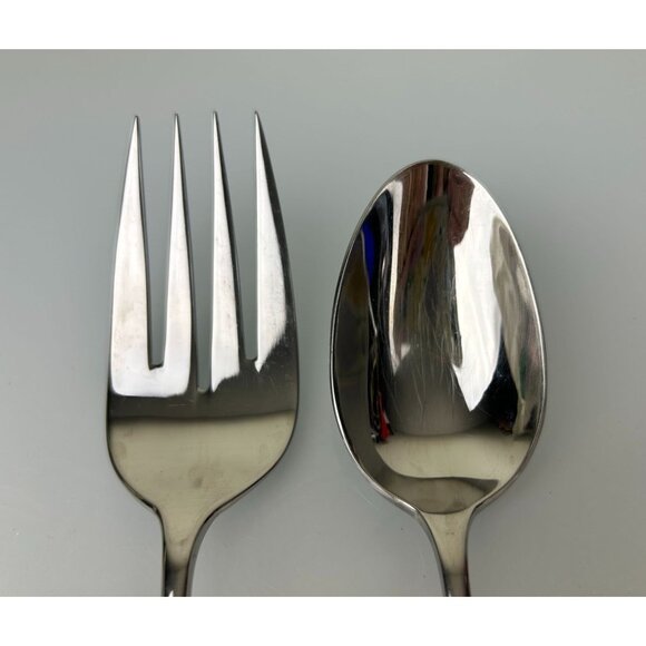 Pier 1 Imports Stainless Steel 18/8 Korea Serving Spoon & Fork Large - Picture 4 of 14